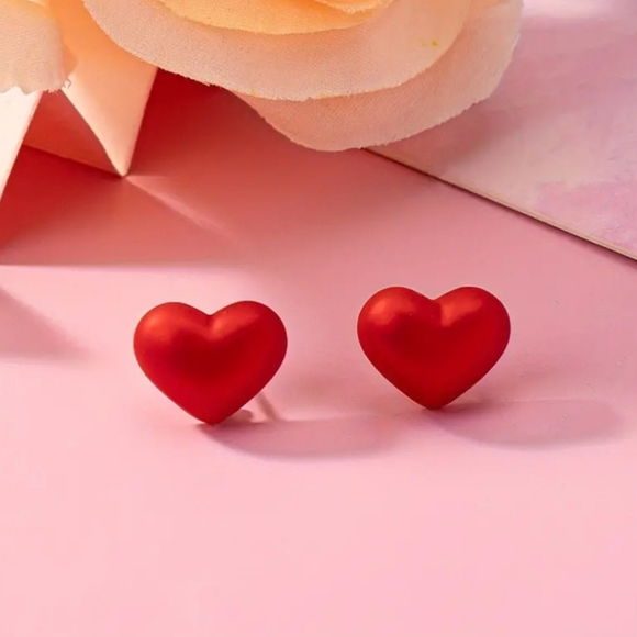 Jewelry - Red Heart Earrings